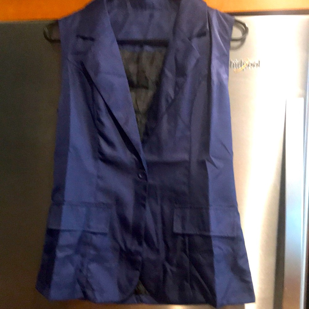 Womens Blue Sleeveless Blazer BRAND NEW